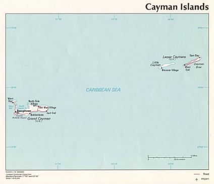 Cayman Islands Political Map