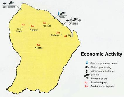 French Guiana Economic Activity Map