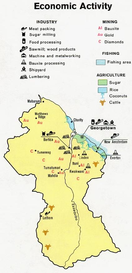 Guyana Economic Activity Map