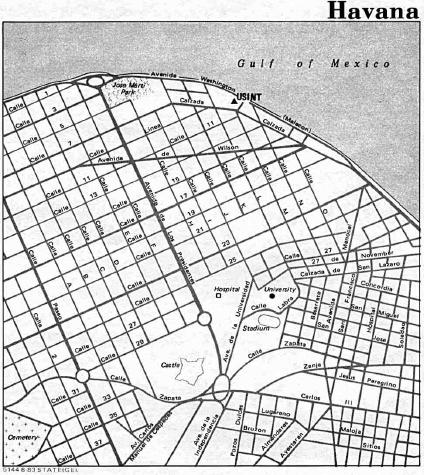 Havana City Map, Ciudad de La Habana Prov., Cuba