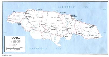 Jamaica Political Map
