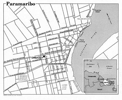 Mapa de la Ciudad de Paramaribo, Suriname
