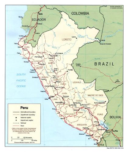 Mapa Politico de Peru