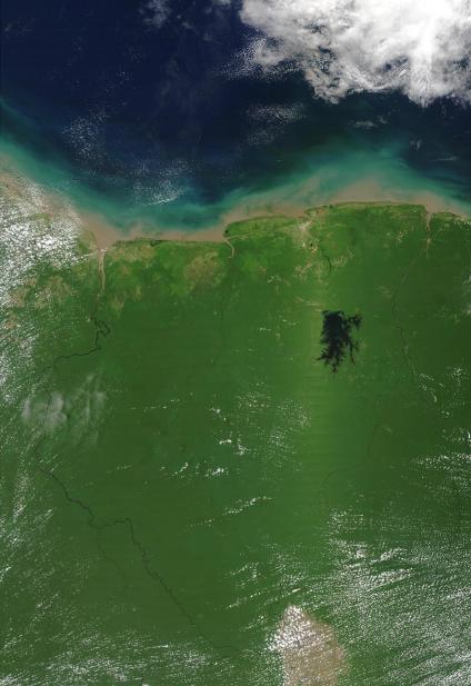 Mapas, Mapa Satelital, Foto, Imagen Satelite de Suriname, America del Sur