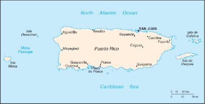 Puerto Rico Small Scale Map