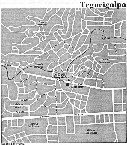 Mapa del Centro de Tegucigalpa, Honduras