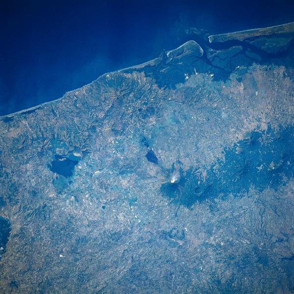 Satellite Image, Photo of San Miguel Volcano, El Salvador