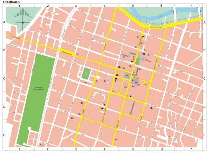 Carte d'Acambaro, Guanajuato, Mexique