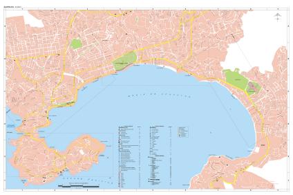 Carte d'Acapulco, Guerrero, Mexique