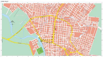 Carte de Ciudad Valles, San Luis Potosi, Mexique