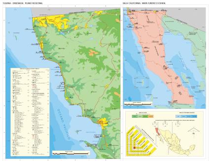 Carte d'Ensenada, Tijuana (Carte Régionale), Mexique