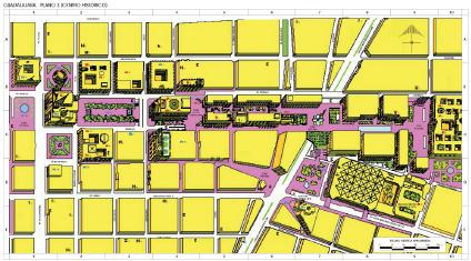 Carte de Guadalajara (Centre Historique), Jalisco, Mexique