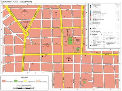 Carte de Guadalajara (Tlaquepaque), Jalico, Mexique
