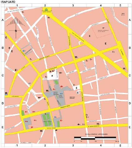 Carte d'Irapuato, Guanajuato, Mexique