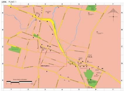 Carte de León (1), Guanajuato, Mexique