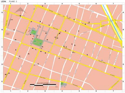 Carte de León (2), Guanajuato, Mexique