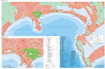 Carte de Manzanillo, Colima, Mexique