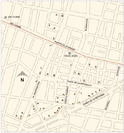 Carte de Polanco, Mexico D.F.