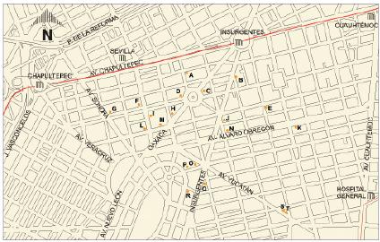 Carte de Roma-Condesa, Mexico D.F.