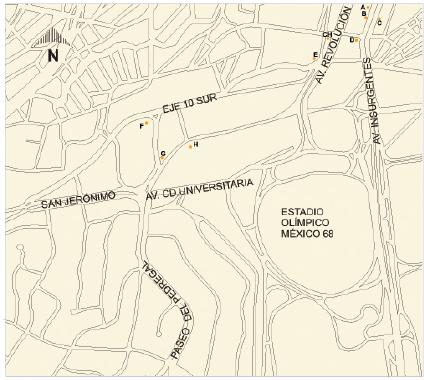 Carte de San Jerónimo, Mexico D.F.