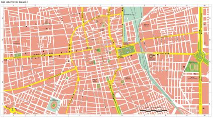 Carte de San Luis Potosí, San Luis Potosí, Mexique