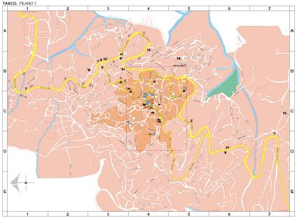Carte de Taxco, Guerrero, Mexique