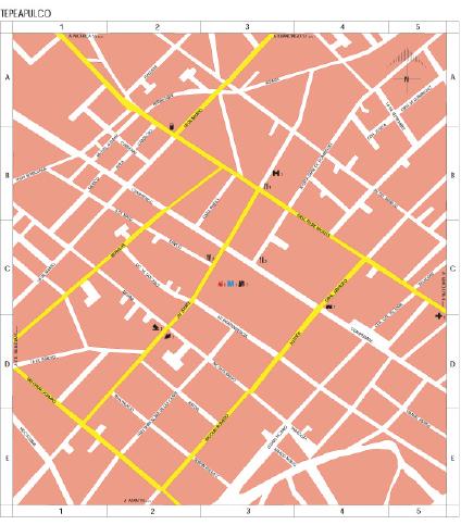 Carte de Tepeapulco, Hidalgo, Mexique