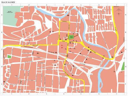 Carte de Tula de Allende, Hidalgo, Mexique