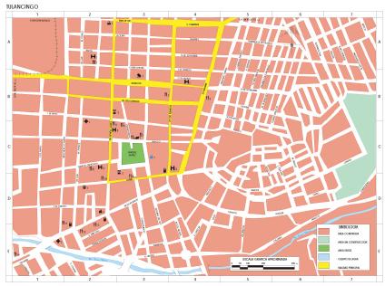 Carte de Tulancingo, Hidalgo, Mexique