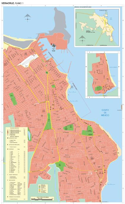 Carte de Veracruz, Veracruz-Llave, Mexique