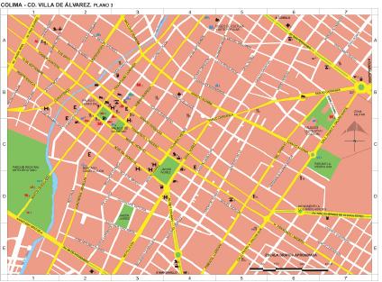 Carte de Villa de Alvarez (Centre 2), Colima, Mexique