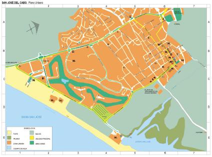 Mapa San José Del Cabo, Baja California Sur, Mexico
