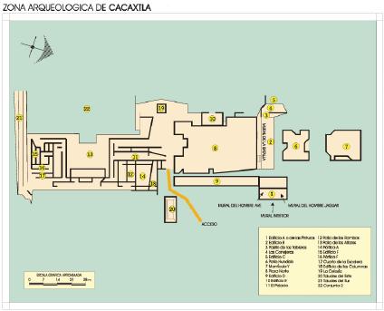 Zone Archéologique de Cacaxtla, Tlaxcala, Mexique