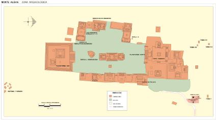 Zone Archéologique de Monte Albán, Oaxaca, Mexique