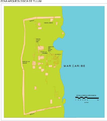 Zone Archéologique de Tulum, Quintana Roo, Mexique