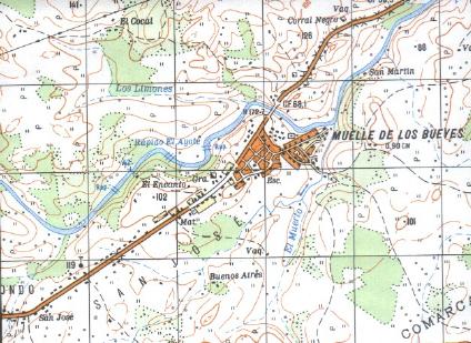 Muelle de los Bueyes Map, RAAS, Nicaragua