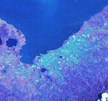 Satellite Image, Photo of Managua City, Nicaragua