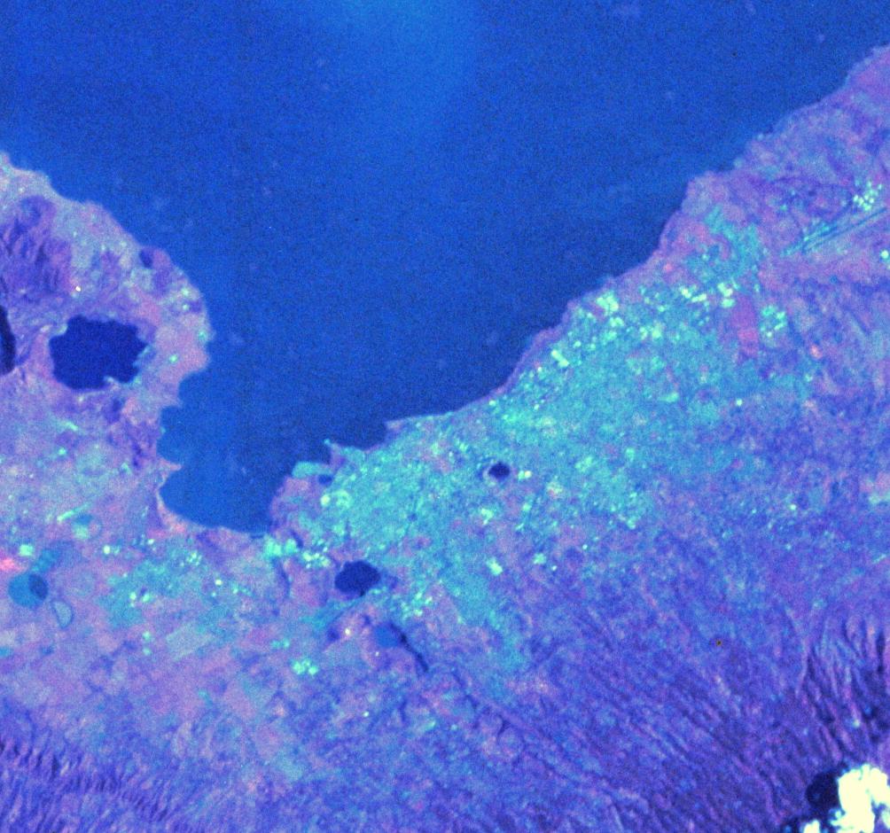 Satellite Image, Photo of Managua City, Nicaragua