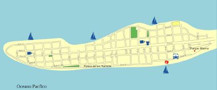 Mapa de Puntarenas, Costa Rica