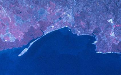 Satellite Image, Photo of Puntarenas, Costa Rica
