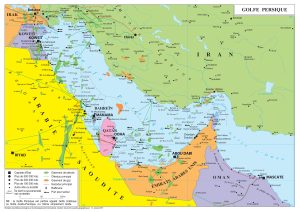 Mapa del golfo Pérsico