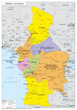 Mapa de África Central