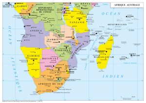 Mapa de África Austral