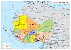Mapa de África Occidental