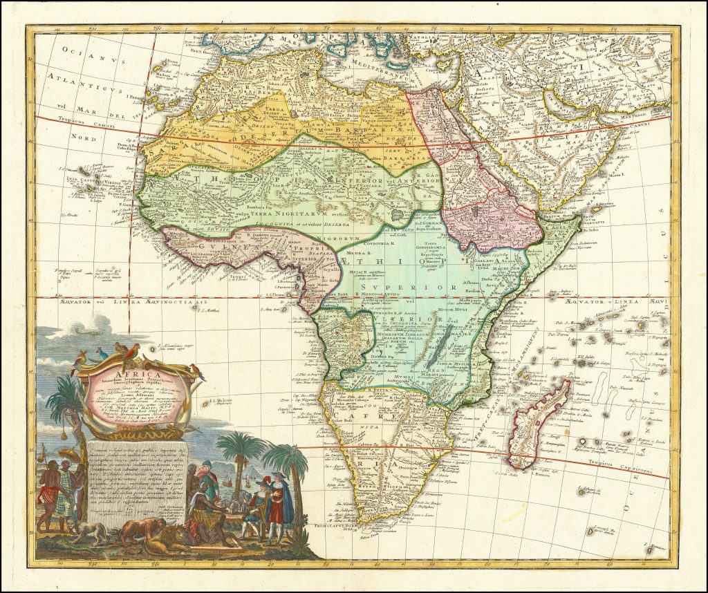 Mapa de África de 1737.