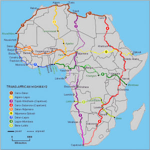 Mapa de la Red de Carreteras Transafricanas