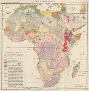 Mapa geológico de África de 1929.