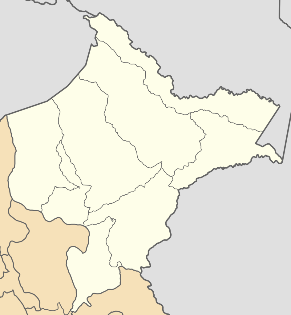 Mapa en blanco del departamento de Loreto.