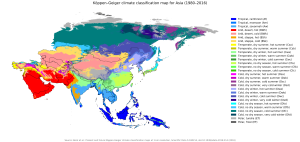 Mapa climático de Asia