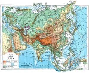 Mapa de Asia de 1916